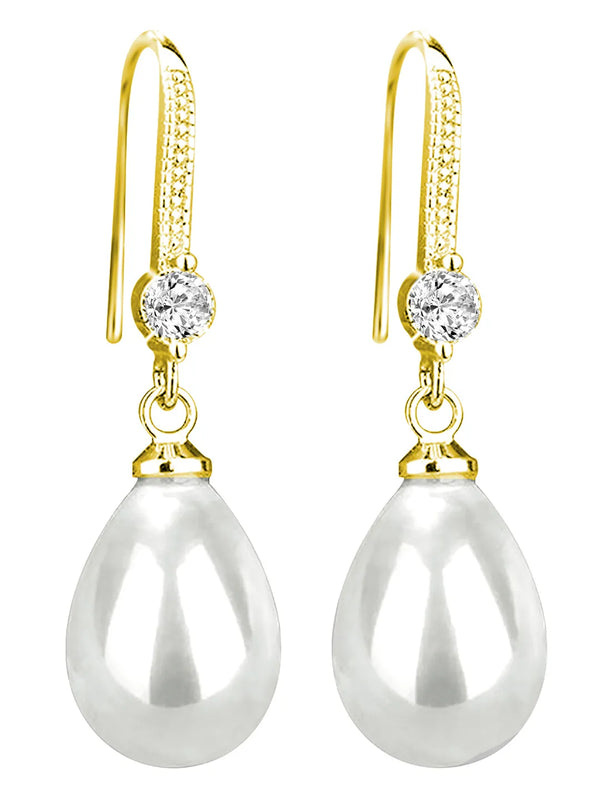 Classic Pearl Stud & Drop Earrings Gift Combo