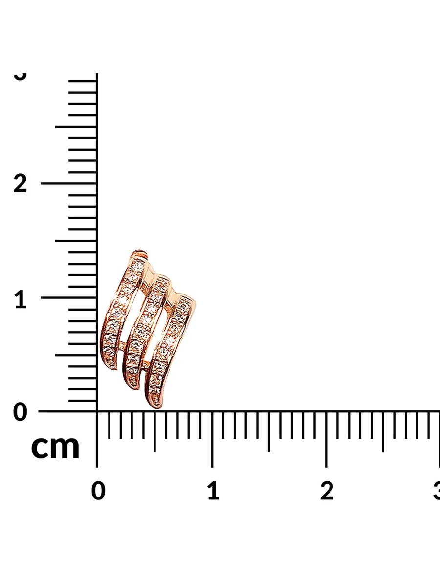 Twilight Spark Cubic Zirconia Hoops | Everyday & Party Wear. Rose gold earrings with diamond accents. Prefect for daily & casual wear.