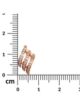 Twilight Spark Cubic Zirconia Hoops | Everyday & Party Wear. Rose gold earrings with diamond accents. Prefect for daily & casual wear.