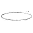 Rhodium Plated CZ Ornate Necklace