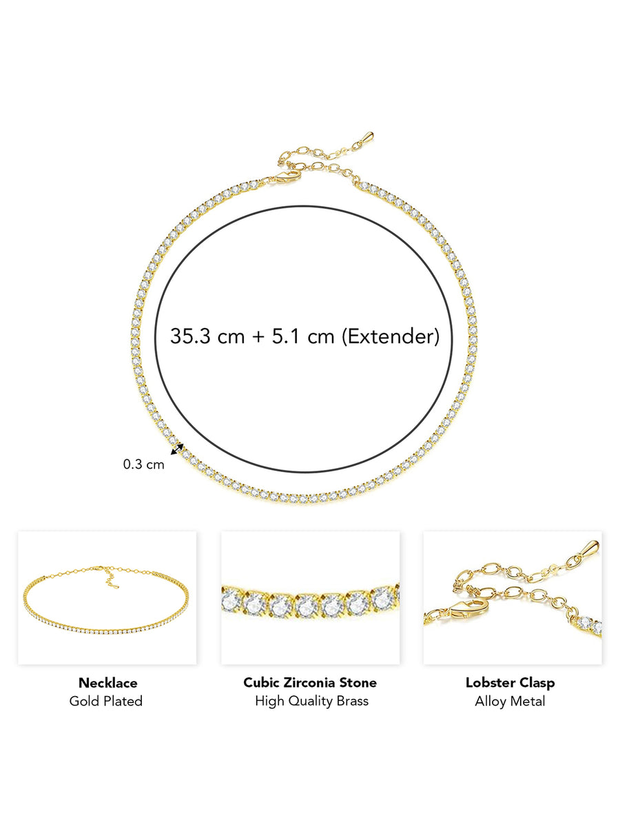 Whispers of Grace CZ Studded Necklace