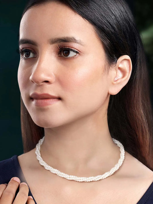 Double-Layer Pearl Necklace by Peora – Timeless Grace & Elegance