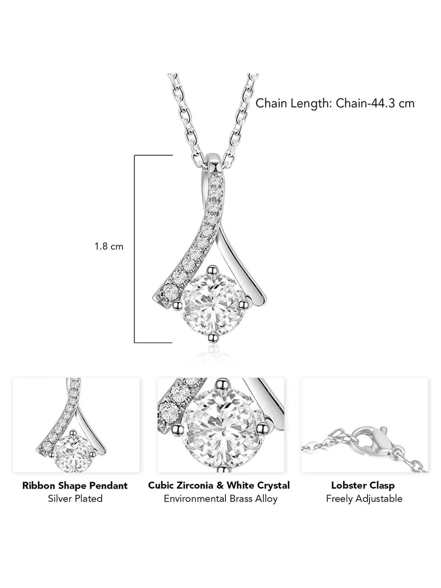 CZ Pendant Chain – Dazzling Fashion Jewellery by Peora

