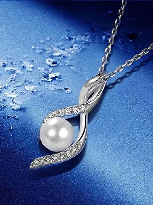 Pearl & CZ Pendant – Graceful Fashion Jewellery by Peora

