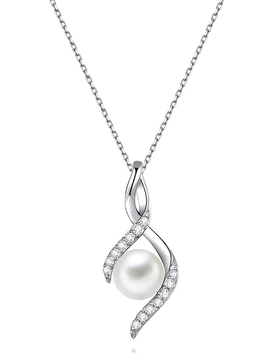 Pearl & CZ Pendant – Graceful Fashion Jewellery by Peora

