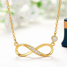 Peora CZ Minimal Infinity Pendant Necklace