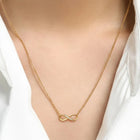 Peora CZ Minimal Infinity Pendant Necklace
