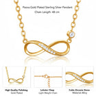 Peora CZ Minimal Infinity Pendant Necklace
