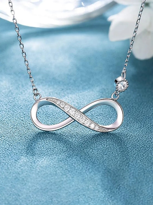 Infinite Love Rose Gold CZ Pendant Chain