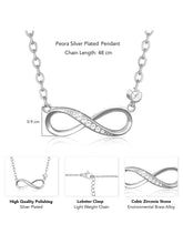 Infinite Love Rose Gold CZ Pendant Chain