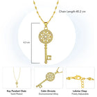 Key to Radiance CZ Pendant Chain