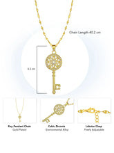 Key to Radiance CZ Pendant Chain