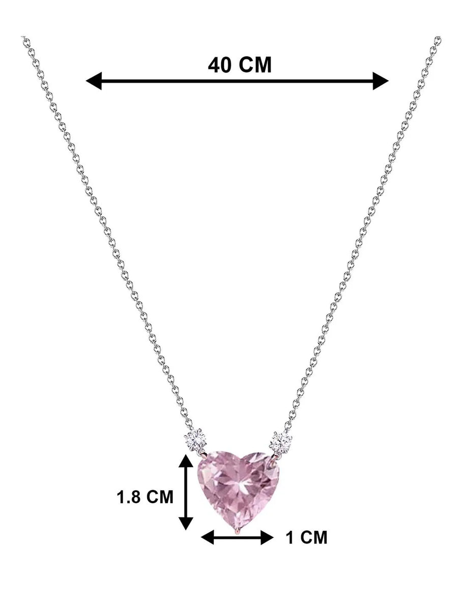 CZ Pendant Chain Necklace – Elegant Fashion Jewellery by Peora

