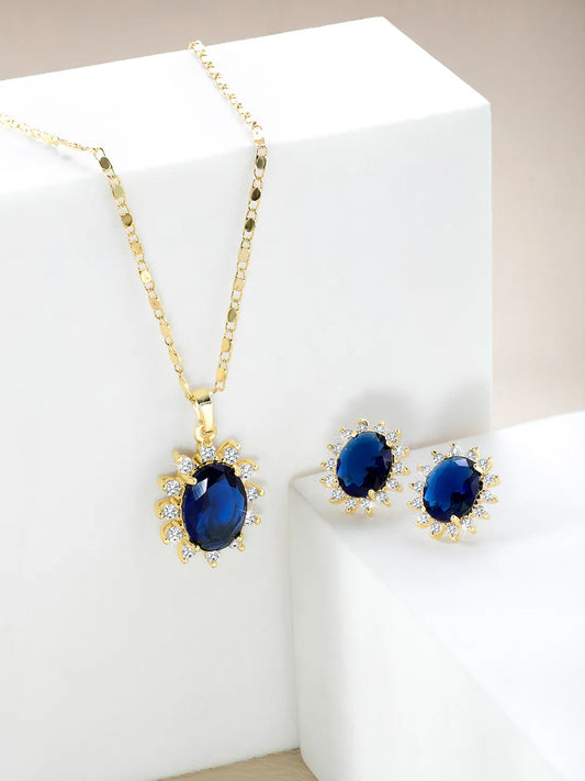 Peora Crystal Stone Pendant – Dazzling & Elegant Jewellery