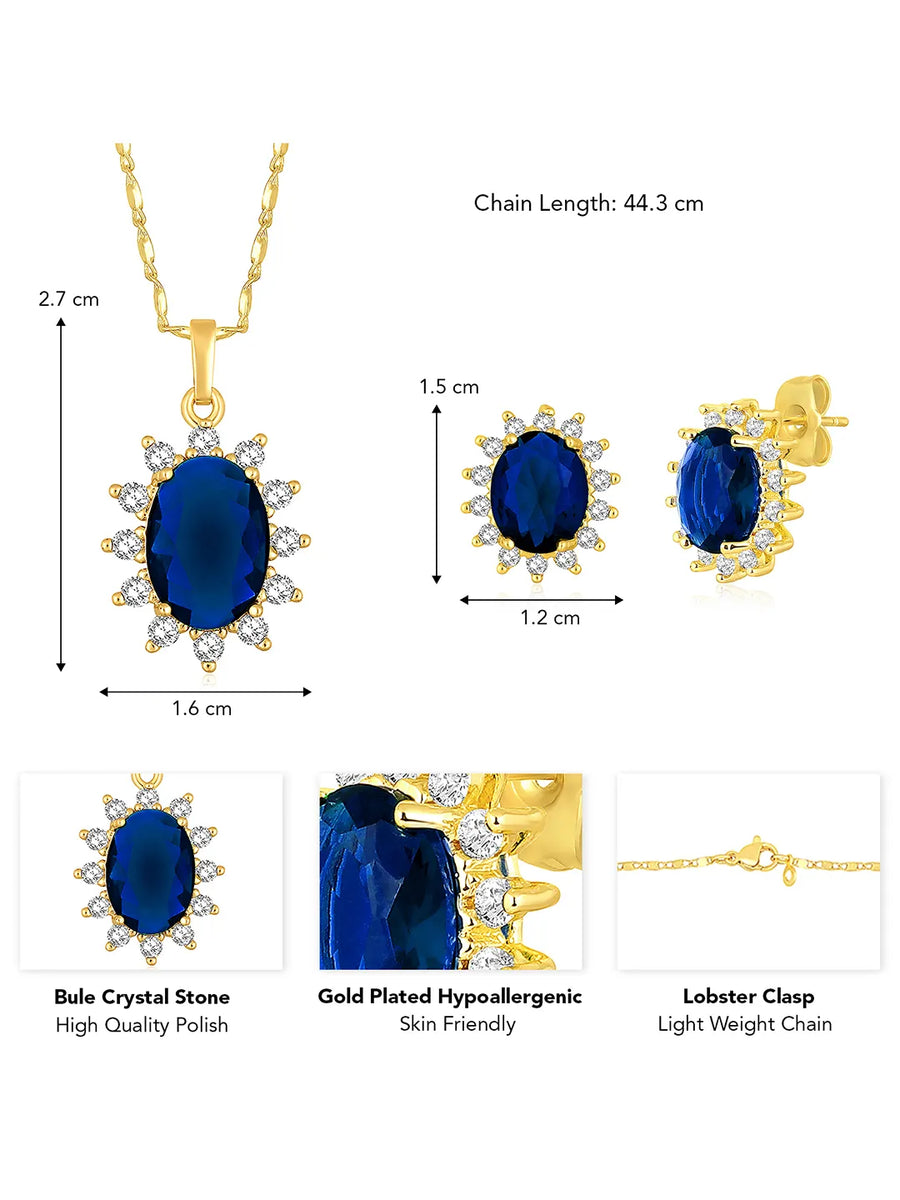 Peora Crystal Stone Pendant – Dazzling & Elegant Jewellery