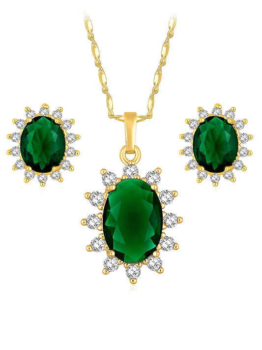 Peora Crystal Stone Pendant – Dazzling & Elegant Jewellery