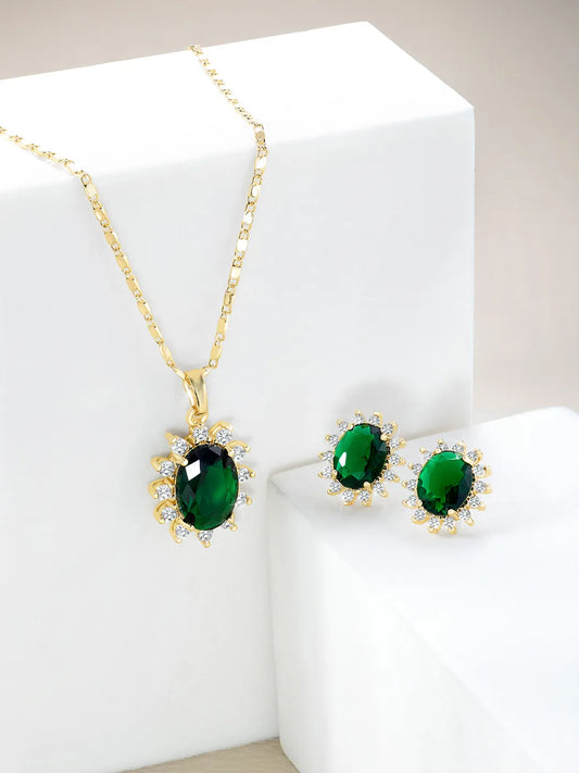 Peora Crystal Stone Pendant – Dazzling & Elegant Jewellery