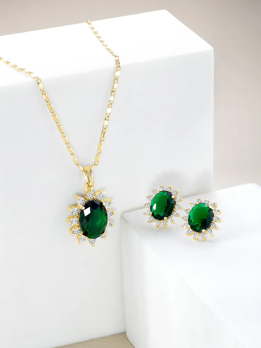 Peora Crystal Stone Pendant – Dazzling & Elegant Jewellery