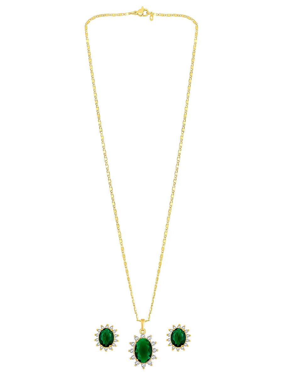 Peora Crystal Stone Pendant – Dazzling & Elegant Jewellery