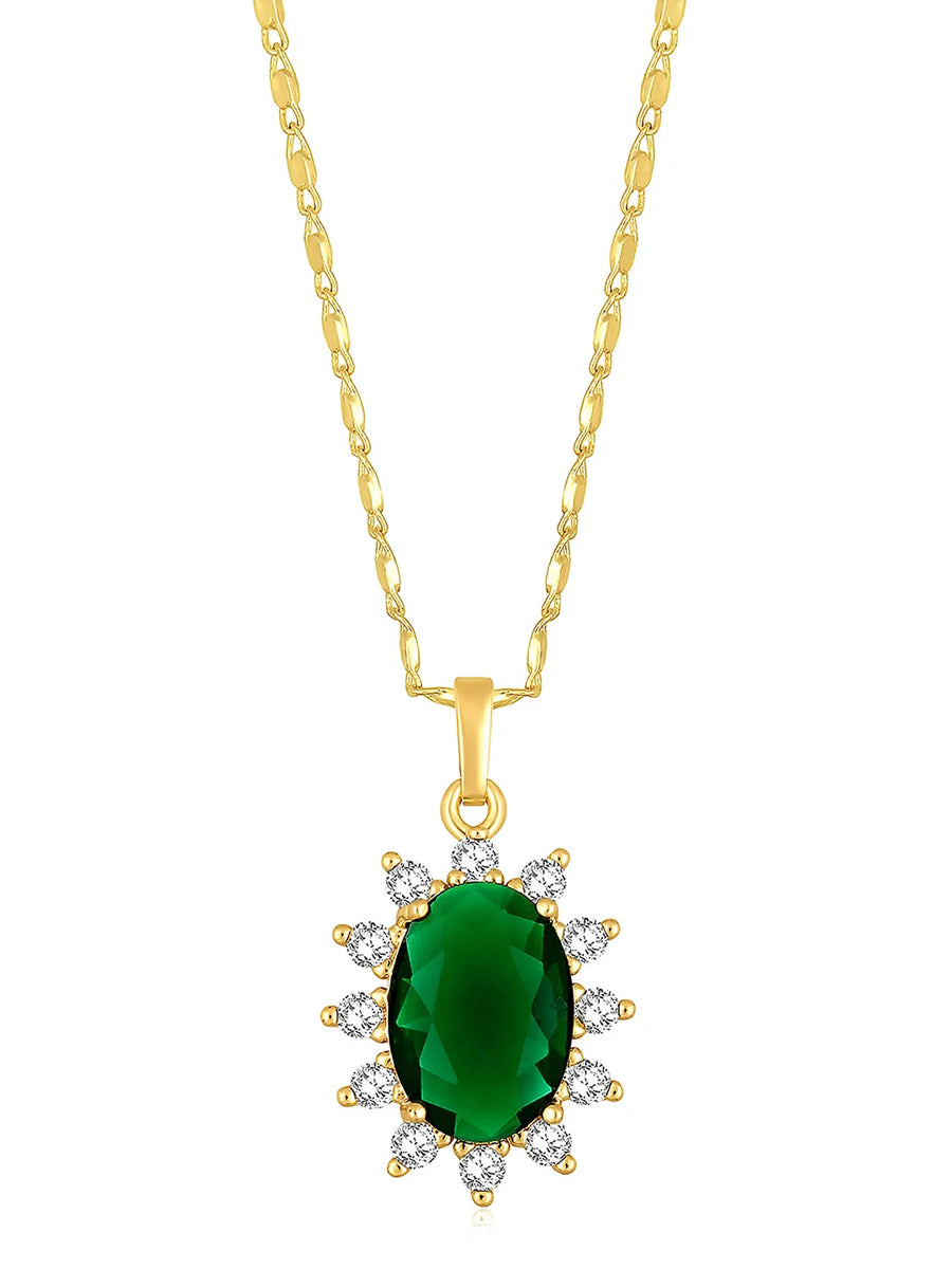 Peora Crystal Stone Pendant – Dazzling & Elegant Jewellery