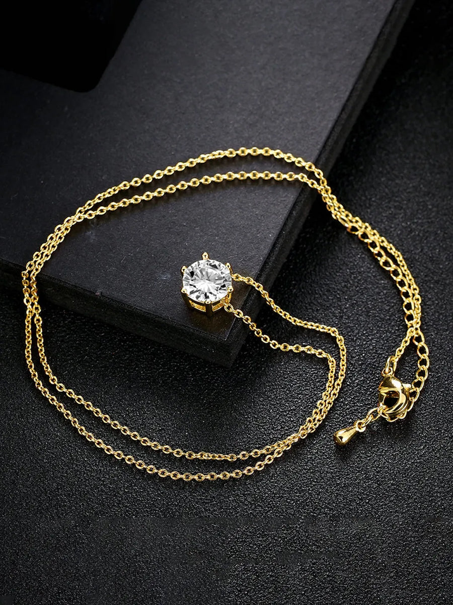 Timeless Crystal Solitaire Pendant Set