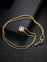 Timeless Crystal Solitaire Pendant Set