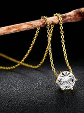 Timeless Crystal Solitaire Pendant Set
