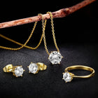 Timeless Crystal Solitaire Pendant Set
