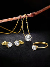 Timeless Crystal Solitaire Pendant Set