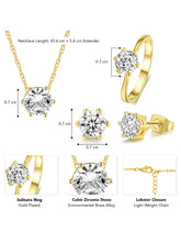 Timeless Crystal Solitaire Pendant Set