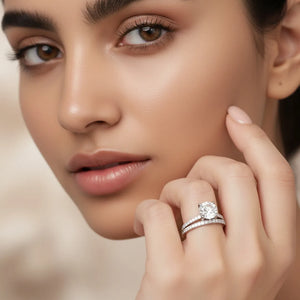 Silver Glow with CZ Charm Rings