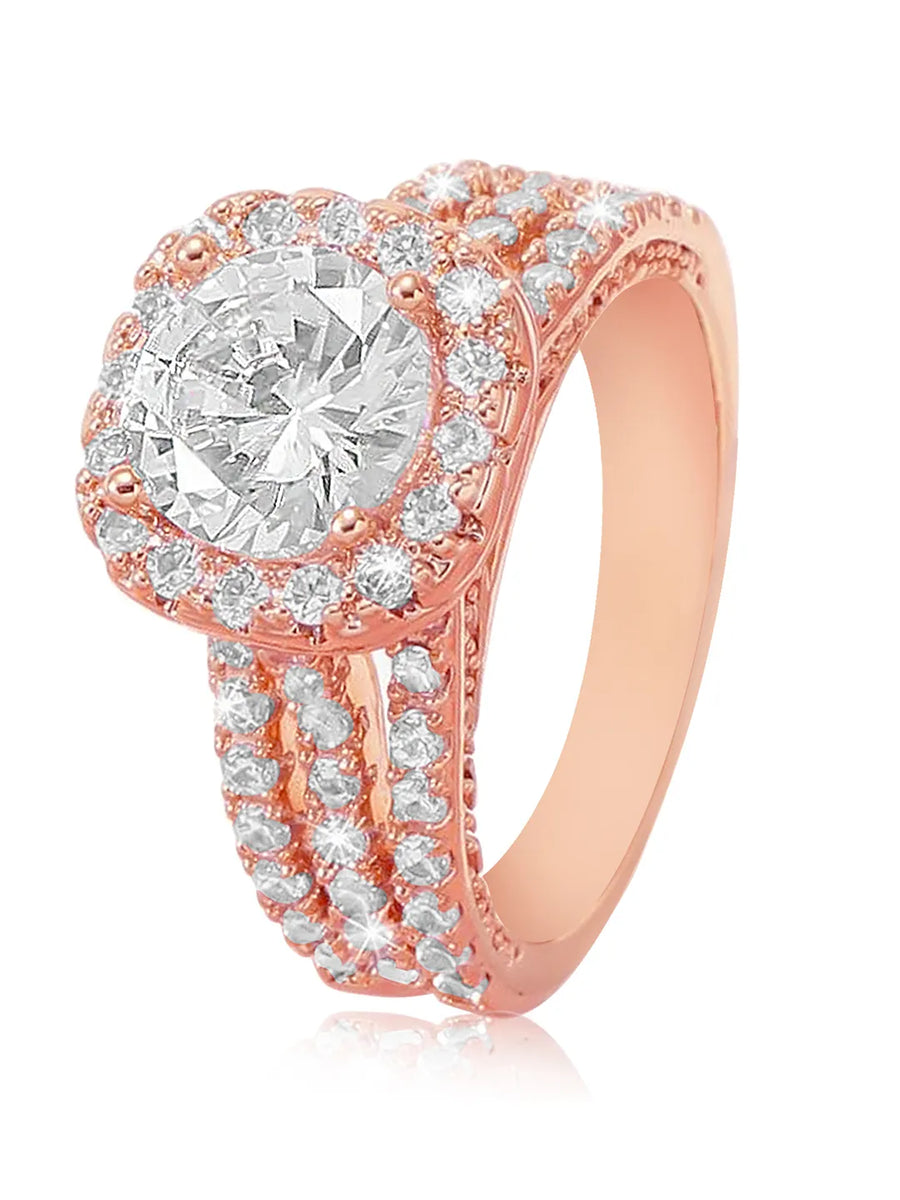 Timeless CZ Elegance  Statement Ring