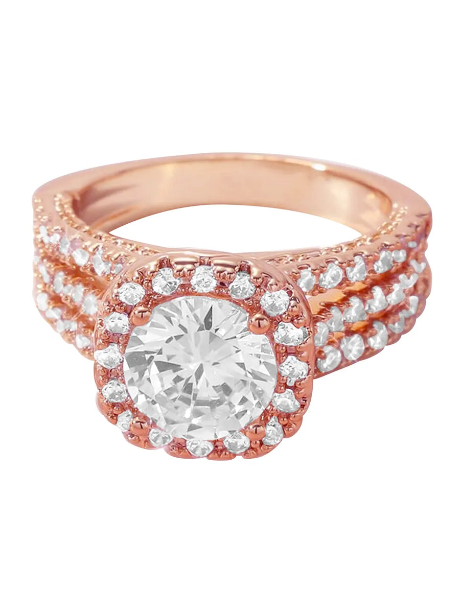 Timeless CZ Elegance  Statement Ring