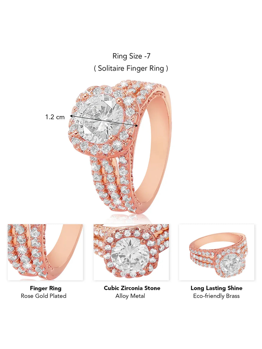 Timeless CZ Elegance  Statement Ring