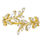 Floral Diamond Drop Gold Pendant Set with Ring