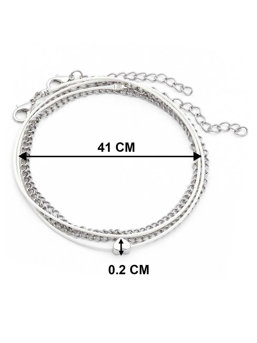 Classic Charm Anklet | Elegant Foot Jewellery by Peora

