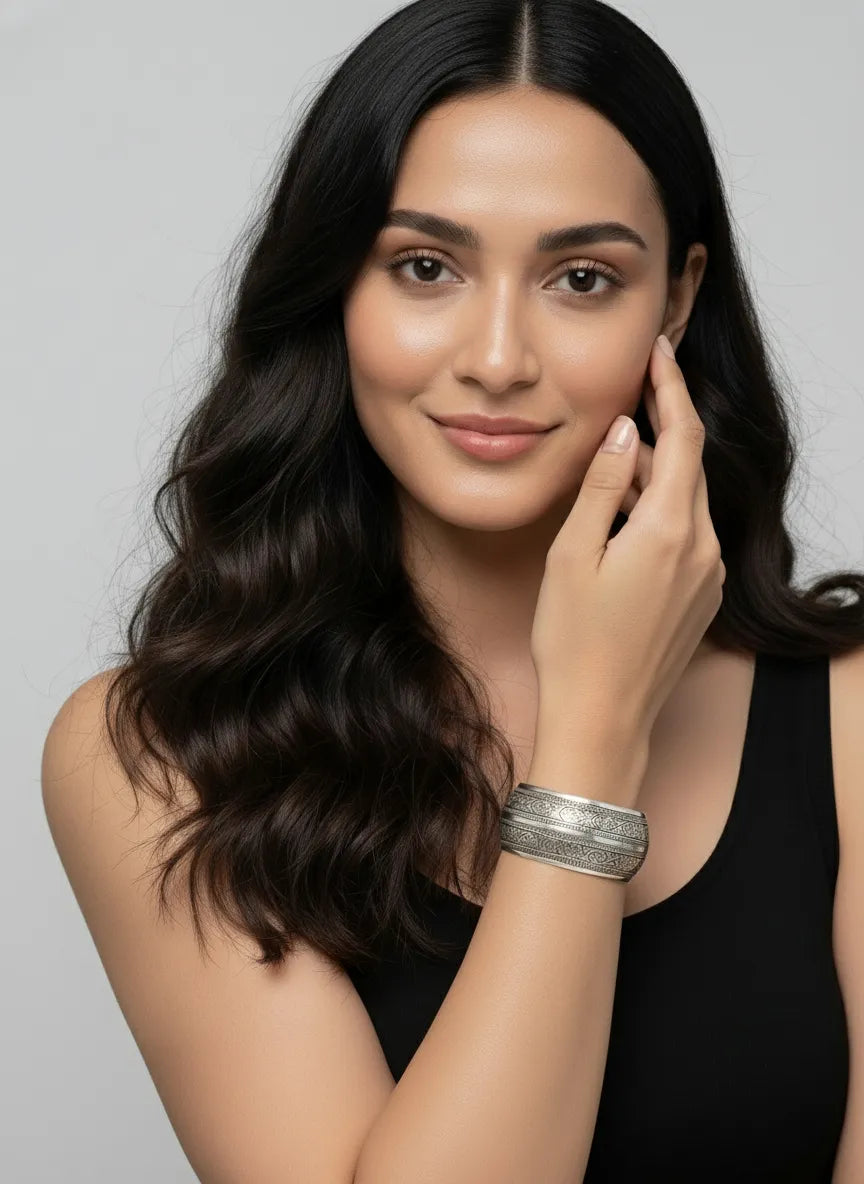 Regal Antique Style Oxidised Kada