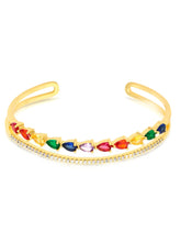 Peora Sparkle Cuff Bracelet – Glamorous & Elegant Shine