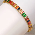 Peora Baguette Stone Bracelet – Sleek & Sophisticated Sparkle
