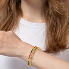 Peora Stone Cuff Bracelet – Elegant & Eye-Catching Design