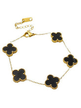 Gilded Clover Luck Charm Bracelet