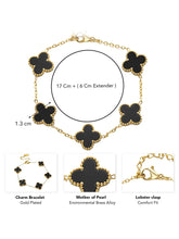 Gilded Clover Luck Charm Bracelet