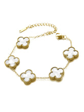 Gilded Clover Luck Charm Bracelet