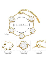 Gilded Clover Luck Charm Bracelet