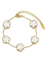Gilded Clover Luck Charm Bracelet