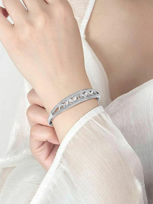 Gleaming Vines Cubic Zirconia Cuff