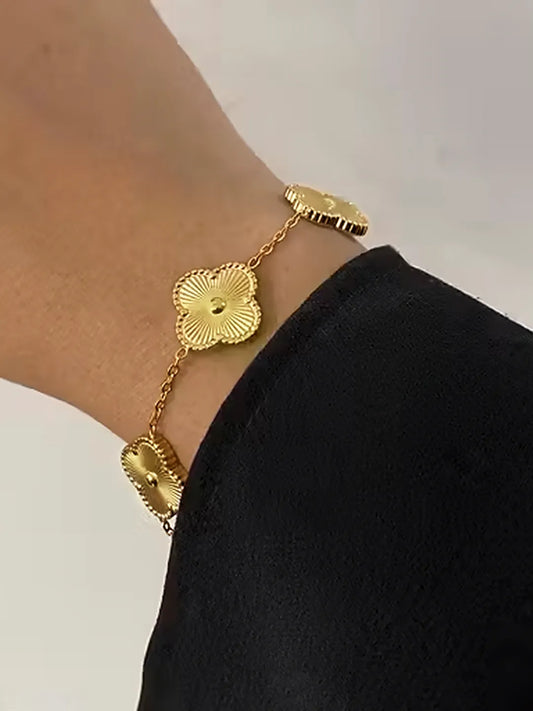 Classic Floral Shine Link Bracelet