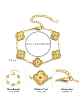 Classic Floral Shine Link Bracelet