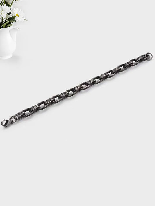 Dark Grace Sculpted Link Bracelet