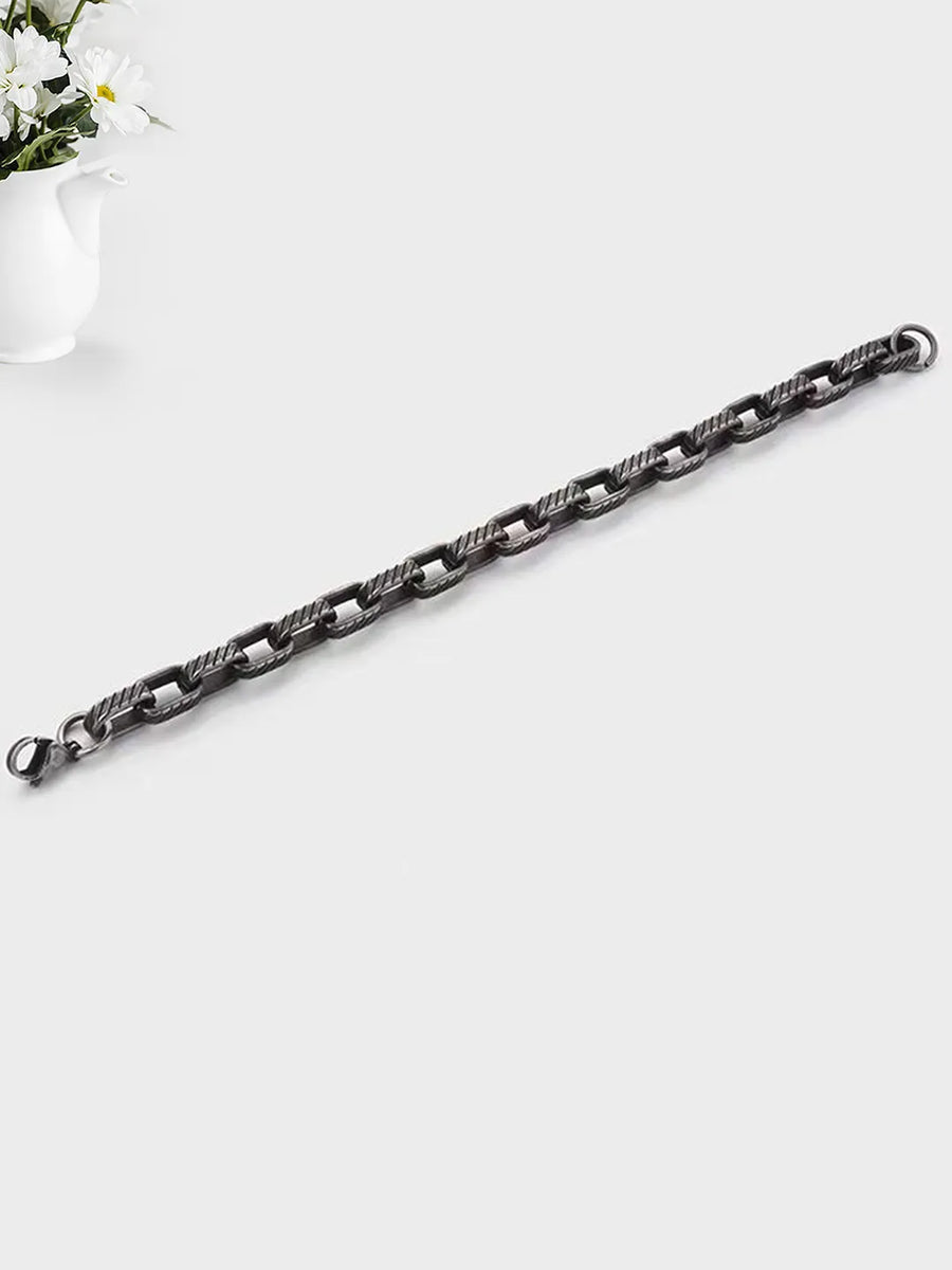 Dark Grace Sculpted Link Bracelet